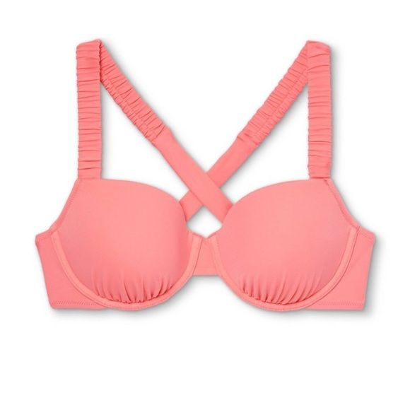 Photo 1 of 32B Women's Light Lift Keyhole Bikini Top - Shade & Shore Guava Pink 32B
