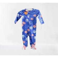 Photo 1 of Carter's Just One You Baby Girls' Pufferfish Footed Pajama - Blue/Pink Newborn
