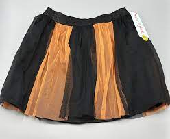 Photo 1 of Girls' Halloween Tutu Skirt - Cat & Jack Black/Orange L 
