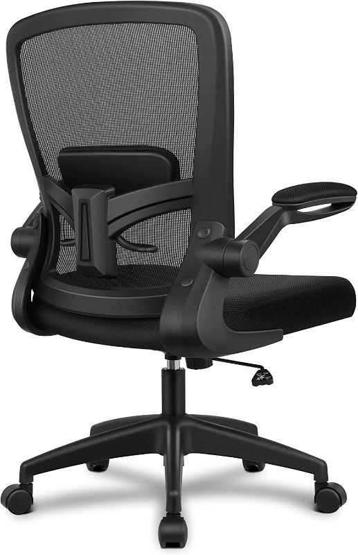Photo 1 of Office Chair, FelixKing Ergonomic Desk Chair Breathable Mesh Chair with Adjustable High Back Lumbar Support Flip-up Armrests, Executive Rolling Swivel Comfy Task Computer Chair for Home Office (Black)
