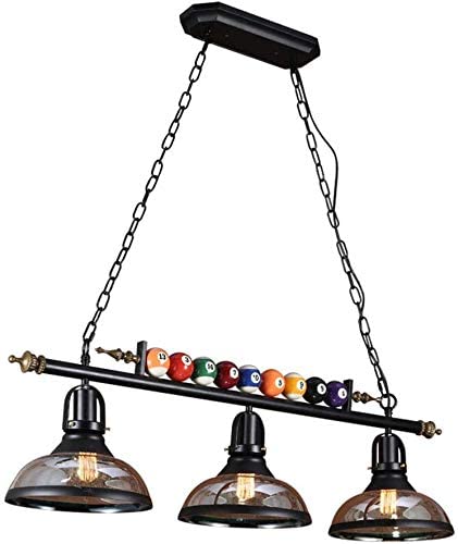 Photo 1 of 1% ONE PERCENT Pool Table Pendant Light Adjustable Billiard Lights Hanging Lighting Industrial Vintage Pendant Light 3 Light Decoration Chandelier for Pool Billiard Table, Bar Table, Bedroom
