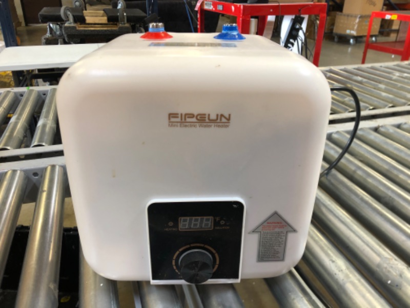 Photo 2 of 110V-120V 1.5Kw Electric Tank Hot 2.5 Gallon Water Heater Storage?Small Under Sink Counter RV TR Endless Trailer Kitchen Compact Point-of-Use,2 PCs 16” Long 1/2”FIP Stainless Steel Water Hoses 9.5L *** ITEM HAS MARKS & WEAR FROM PRIOR USE ***
