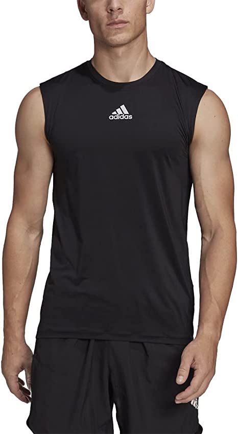 Photo 1 of adidas Techfit Sleeveless Fitted Top - Mens Training -- Size Large *** ITEM HAS MARKS FROM PRIOR USE ***
