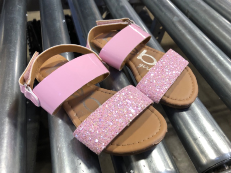 Photo 2 of bebe Girls’ Sandal – Two Strapped Patent Leatherette Glitter Sandals (Toddler/Little Kid) -- Size Unknown

