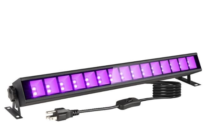 Photo 1 of  Black Light Bar, 64 LEDs Blacklight Flood Light with Plug, Switch 16 "