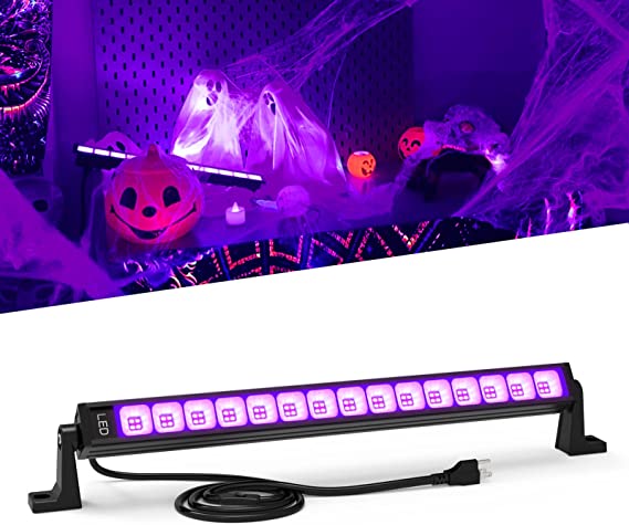 Photo 4 of  Black Light Bar, 64 LEDs Blacklight Flood Light with Plug, Switch 16 "