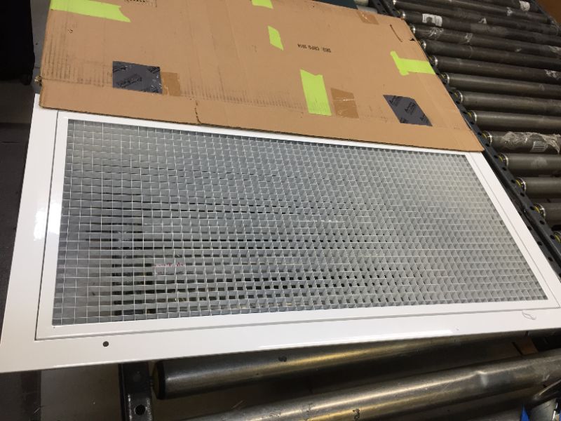 Photo 2 of 30" x 14" Cube Core Eggcrate Return Air Filter Grille for 1" Filter - Aluminum - White [Outer Dimensions: 32.5" x 16.5] 30 x 14 Return *Filter* Grille
