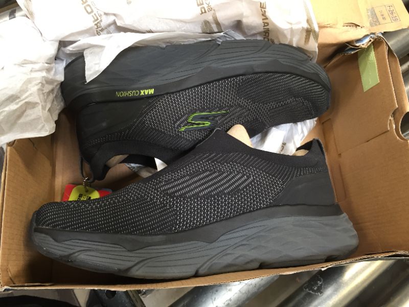 Photo 2 of Skechers Men's Max Cushioning Elite-Athletic Slip-on Running Walking Shoes with Air Cooled Foam Sneaker 11 X-Wide Black/Lime