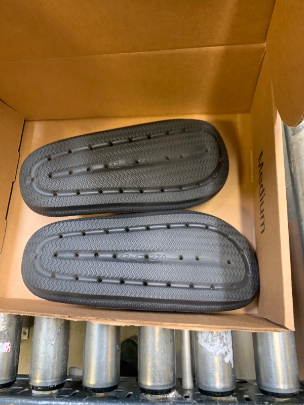 Photo 2 of 42-43 Black Sandals --- Box Packaging Damaged, Minor Use
