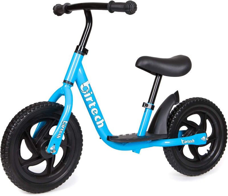 Photo 1 of Birtech Balance Bike for 2-6 Year Old, 12 Inch Toddler Bike No Pedal Training Bicycle with Adjustable Seat Height, Airless Tire (Blue) --- Box Packaging Damaged, Item is New

