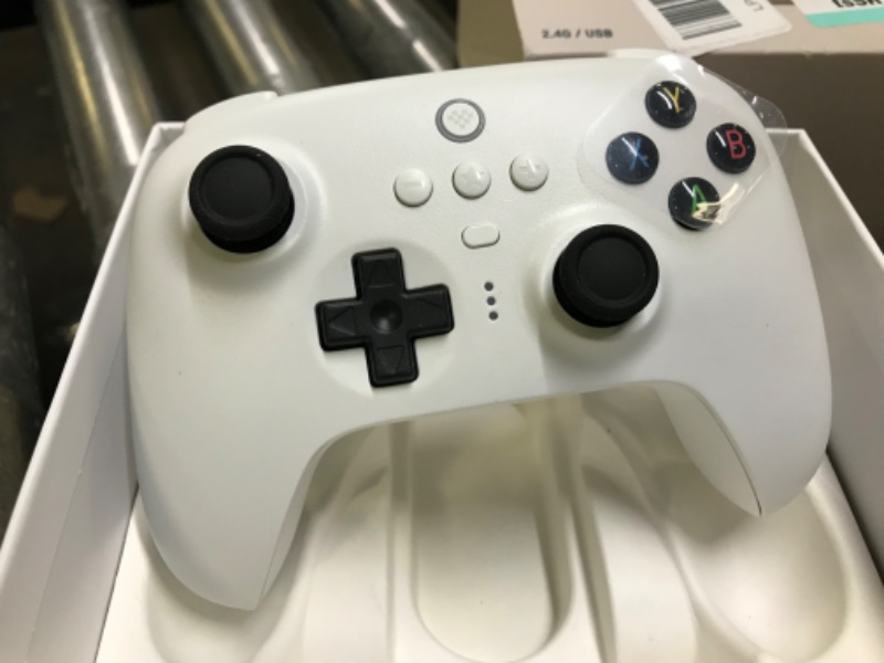 Photo 2 of 8BitDo Ultimate 2.4g Wireless Controller With Charging Dock, 2.4g Controller for PC, Android, Steam Deck & iPhone, iPad, macOS and Apple TV (White)