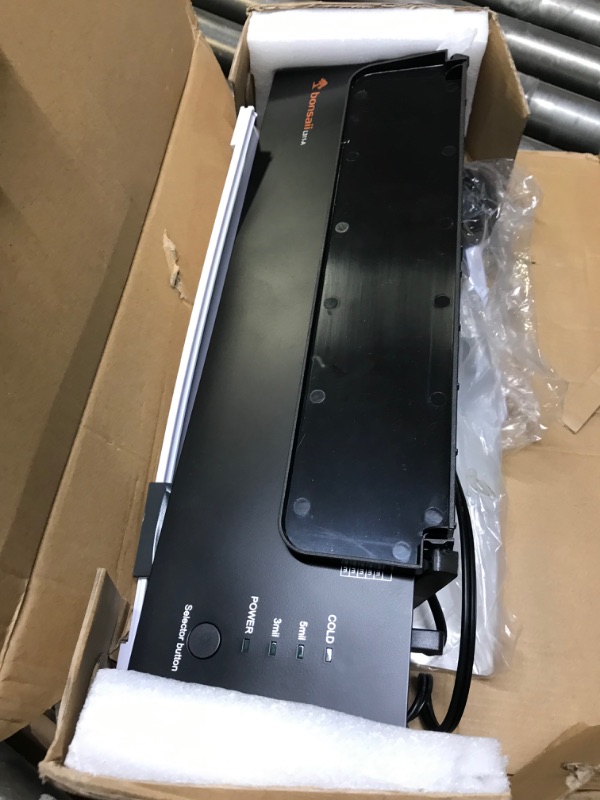 Photo 3 of Laminator, 13 Inches Thermal Laminating Machine for A3/A4/A6, 4 in 1 Bonsaii Personal Hot and Cold Laminator with Cutter, Paper Trimmer and 25 Pouches, for Office/School/Home Use, L311-A A3-Black