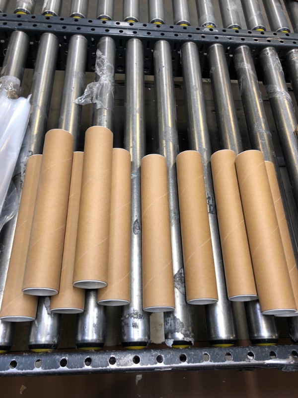 Photo 1 of 10 Pack Mailing Tubes with Caps Kraft Poster Storage Tubes Document Storage Tube Cardboard Shipping Tubes for Shipping Storing Mailing Protecting Documents Blueprints Posters, 2 x 11.6 Inches()