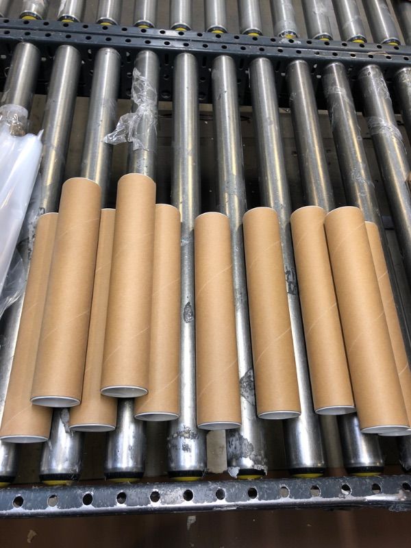 Photo 1 of 10 Pack Mailing Tubes with Caps Kraft Poster Storage Tubes Document Storage Tube Cardboard Shipping Tubes for Shipping Storing Mailing Protecting Documents Blueprints Posters, 2 x 11.6 Inches()