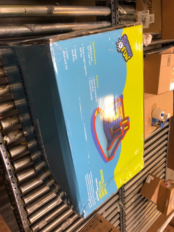 Photo 1 of Sunny & Fun Big Time Bounce-A-Round Inflatable Water Slide Park – Heavy-Duty for Outdoor Fun - Climbing Wall, Slide & Splash Pool