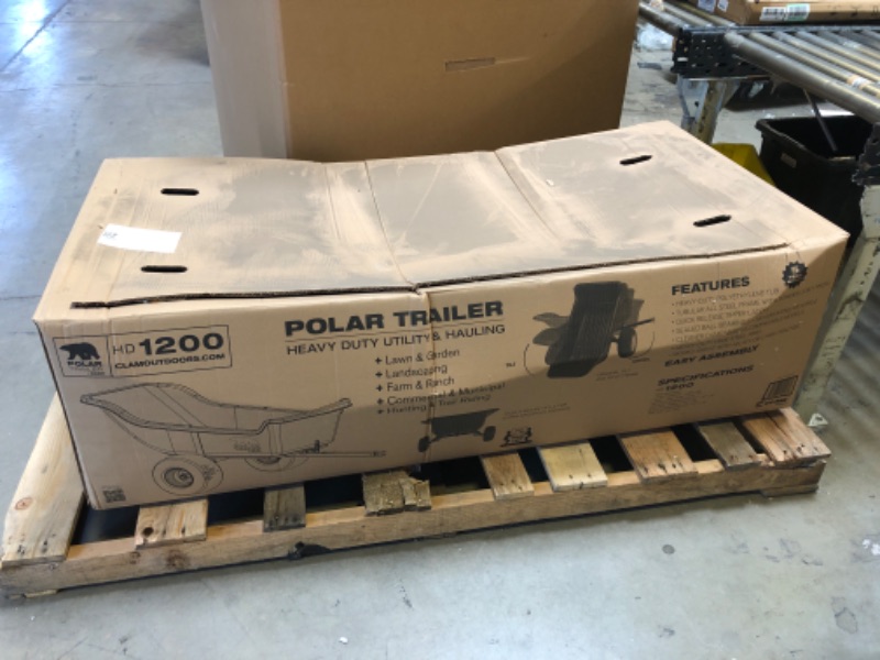 Photo 1 of Polar Trailer 8232 HD 1200 Heavy Duty Utility and Hauling Cart, 84 x 45 x 31-Inch 1200 Lbs Load Capacity Rugged Wide-Track Tires Quick Release Tipper Latch Tilt & Pivot Frame, Black Black,yellow