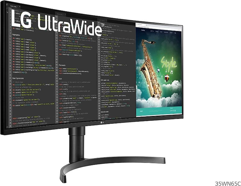 Photo 1 of LG 35WN65C-B 35-inch-inch Curved UltraWide QHD HDR Monitor with FreeSync