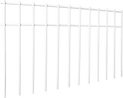 Photo 1 of  Animal Barrier Fence, No Dig White Decorative Garden Fencing, 20" L X 12" H Underground Pet Dog Rabbits Fences Panel, Galvanized Steel Stakes 1.6 inch Spike Spacing, Outdoor Yard Patio
