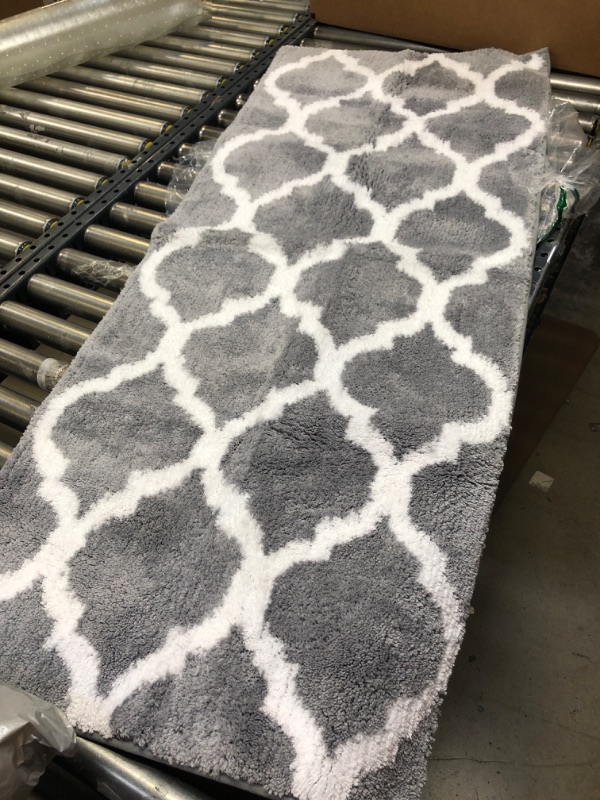 Photo 1 of 24 X 59 AREA RUG GREY/WHITE