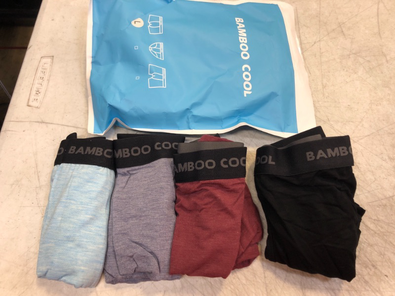 Photo 2 of BAMBOO COOL Men’s Underwear boxer briefs Soft Comfortable Bamboo Viscose Underwear Trunks (4 Pack)
LARGE