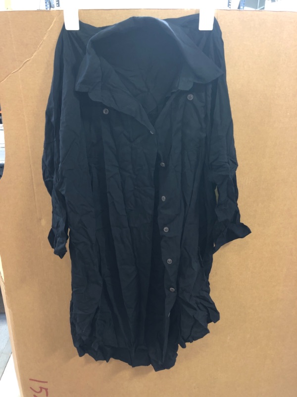 Photo 1 of BLACK BUTTON UP ONE SIZE