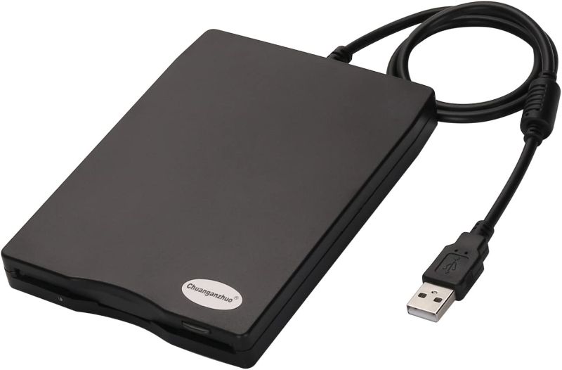 Photo 1 of Chuanganzhuo 3.5 Inch External Portable USB Floppy Drive 1.44MB FDD for PC Windows 2000/XP/Vista/Windows 7/8 + Dustproof Scratch-Resistant External Case, No External Driver, Plug and Play