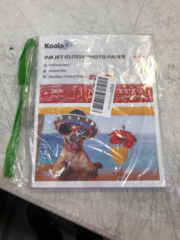 Photo 2 of Koala Thin Inkjet Printer Paper for DIY Chip Bag and Print Brochure Flyer 8.5x11 Inches Glossy 100 Sheets 36Lb