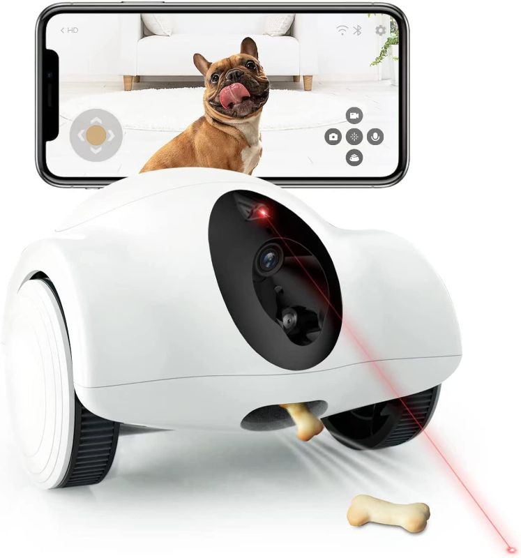 Photo 1 of GULIGULI Dog Treat Camera, Movable Pet Robot for Dog Treat Camera,1080P Full HD Dog Camera with Phone APP,360°Move Freely,2-Way Audio,Night Vision,No Monthly Fee(2.4G WiFi ONLY)