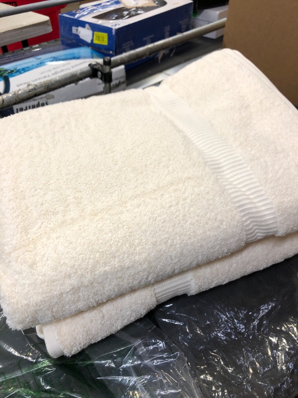 Photo 2 of  Pinzon Organic Cotton Bath Sheet Towel, Set of 2, Ivory LARGE