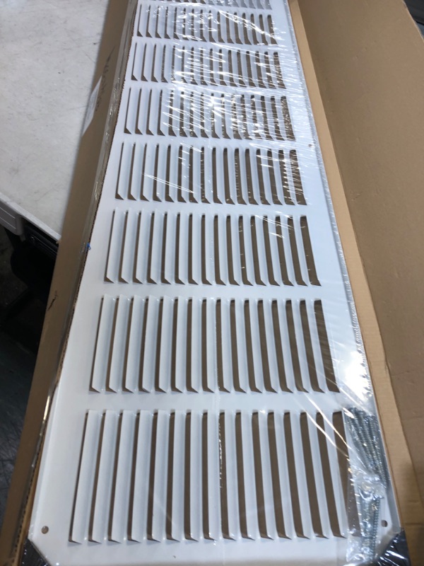 Photo 2 of 4" x 4" Return Air Grille - Sidewall and Ceiling - HVAC Vent Duct Cover Diffuser - [White] [Outer Dimensions: 5.75w X 5.75"h] 4 x 4 White