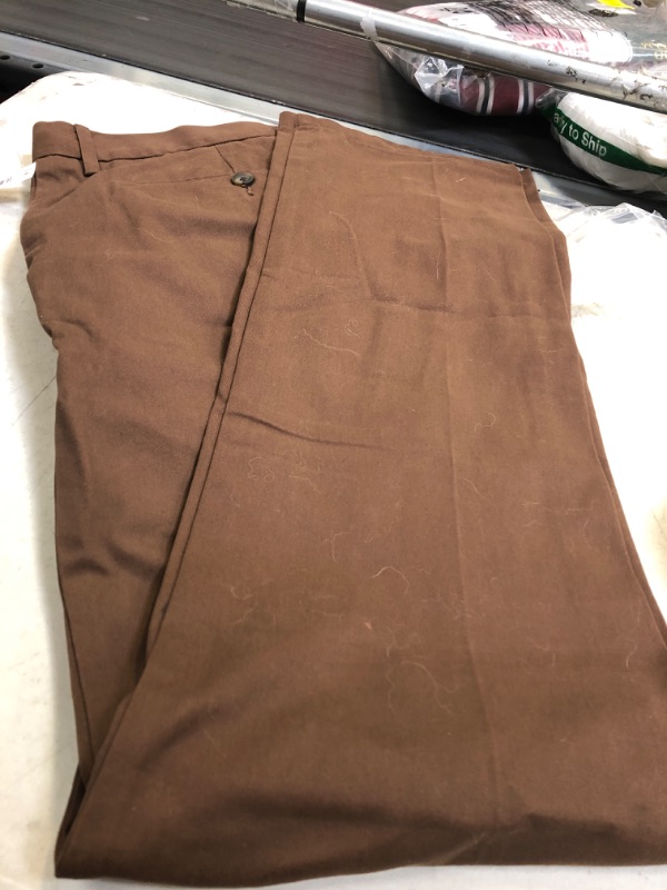 Photo 2 of Amazon Essentials Men's Slim-Fit Wrinkle-Resistant Flat-Front Chino Pant 36W x 34L Brown