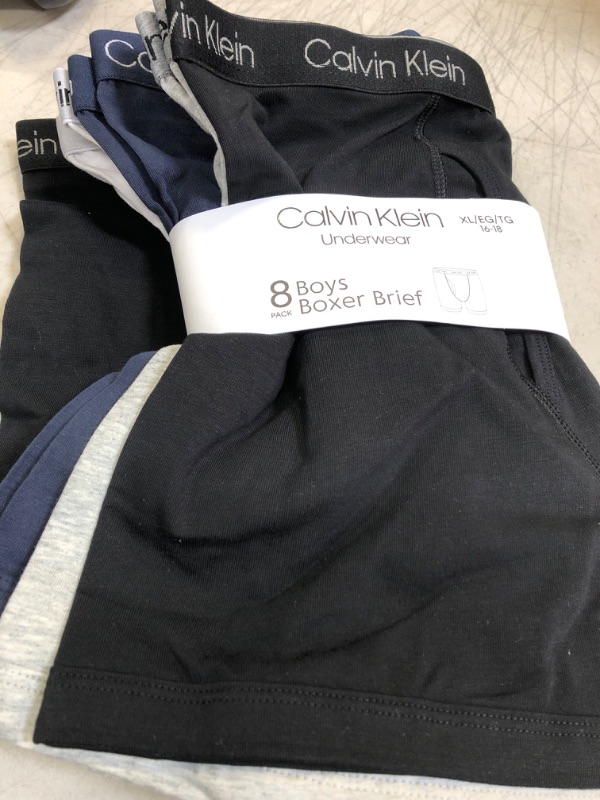 Photo 2 of Calvin Klein Boys Underwear 8 Pack Boxer Briefs-Basics Value Pack 16-18 Basic Pack