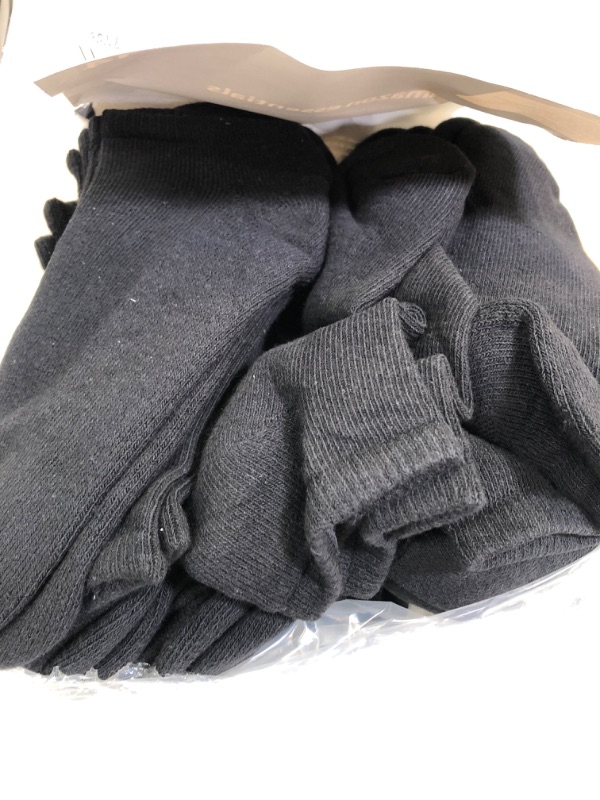 Photo 2 of Amazon Essentials unisex-child Cotton Low Cut Sock Large Black