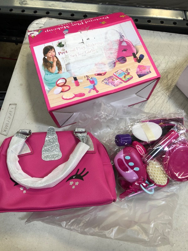 Photo 2 of Unicorns Gifts for Girls Purse - Toddler Purse Set Pretend Play Makeup Toys for 3 4 5 Year Old Girls, Gifts for 3 4 5 Year Old Girl Toys Age 4-5 6-7, Kids Toys for Girls Birthday Gifts Pink