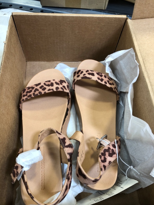 Photo 2 of Amazon Essentials Women's Two Band Flatform Sandal 9 Leopard