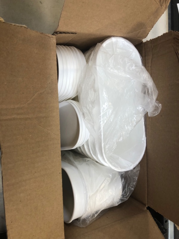 Photo 1 of 10pc white tub planters with lids