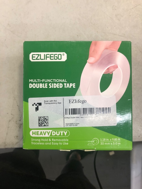 Photo 2 of EZlifego Double Sided Tape Heavy Duty (9.85FT), Multipurpose Removable Mounting Tape Adhesive Grip,Washable Strong Sticky