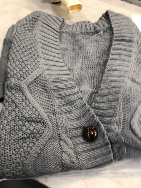 Photo 1 of GRAY CARDIGAN SIZE MEDIUM