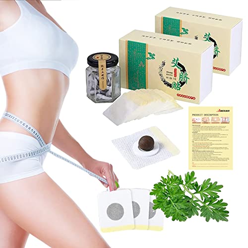 Photo 1 of 2 Boxes Mugwort Belly Patch,60Pcs Natural Wormwood Essence Pills and 60Pcs Belly