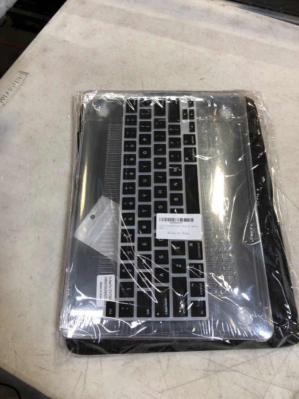 Photo 2 of MAITTAO MacBook Pro 13 Inch Case 2020 / 2021 fit Touch Bar & ID Model A2289 A2251 A2338 M1, Silicone Soft Plastic Hard Shell Case & Laptop Sleeve Bag & Keyboard Cover 4 in 1 Set, Crystal Clear (M1 A2338 A2289 A2251) Mac Pro 13" Crystal Clear