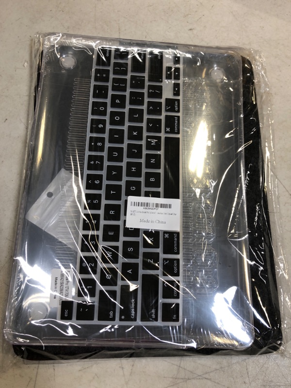 Photo 2 of MAITTAO MacBook Pro 13 Inch Case 2020 / 2021 fit Touch Bar & ID Model A2289 A2251 A2338 M1, Silicone Soft Plastic Hard Shell Case & Laptop Sleeve Bag & Keyboard Cover 4 in 1 Set, Crystal Clear (M1 A2338 A2289 A2251) Mac Pro 13" Crystal Clear