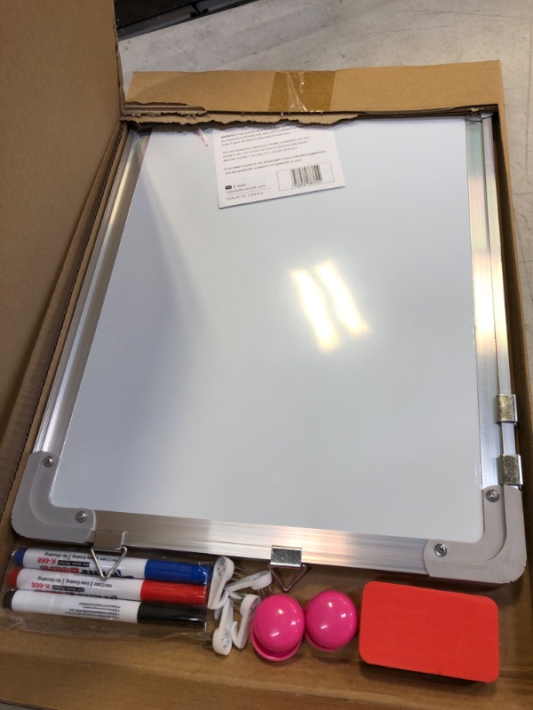 Photo 1 of Riyuetan B 16"×12"in Double-Sided Small White Board Mini Dry Erase Board for Kids Marker Board for Wall Magnet Board for Wall Small Magnetic Whiteboard