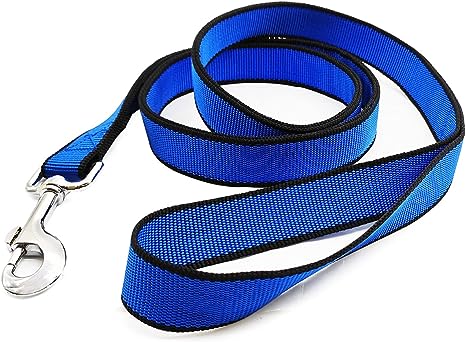 Photo 1 of  Double Thick Nylon Dog Leash, Strong Dog Leash Small Medium Large Dogs for Walking Training Attaches to Pet Collar (5 Foot, Blue)