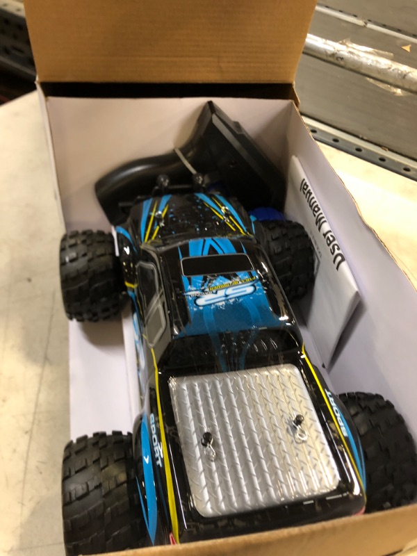 Photo 2 of DOUBLE E Remote Control Car,4WD High Speed Off Road RC Monster Car All Terrains Vehicle Truck with Rechargeable Battery for Boys Kids Blue