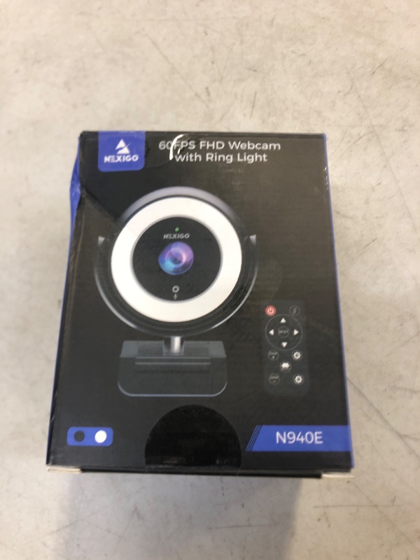 Photo 1 of NexiGo N940E (Gen 2) 60FPS Zoomable 1080P Webcam with Remote Control, Magnetic Privacy Cover, Adjustable Brightness, Noise Reduction Mics, for Zoom Skype Teams, Black
