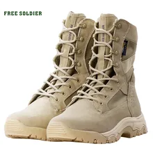 Photo 1 of Gratis Soldier Luar Ruangan Olahraga Militer Boots Pria Sepatu Taktis Tentara Tempur Lampu Sepatu untuk Camping Hiking size 10