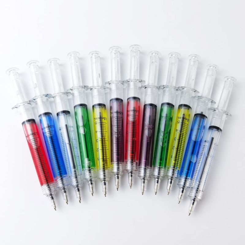 Photo 1 of YOOHUA 36PCS Syringe Pens, Retractable Fun Multi Color Novelty Pen for Nurses, Nursing Student School Supplies, Birthdays, Stocking Stuffers and Party Favor Gift (SP-36)
