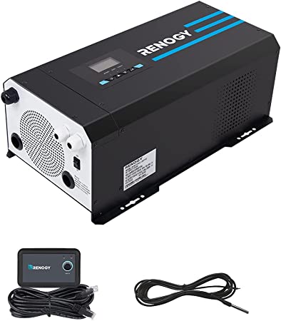 Photo 1 of Renogy 2000w Pure Sine Wave Inverter Charger 12V DC to 120V AC Surge 6000w Off-Grid Solar Inverter Charger for RV Boat Home w/ LCD Display, Auto Transfer Switch, Compatible with Lithium Battery
