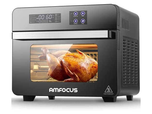 Photo 1 of 
10-in-1 Air Fryer Oven, 20QT Toaster Oven Air Fryer Combo, Digital LCD Touch Screen, 6-Slice Toast, Air Fry, Roast, Bake, Dehydrates, Reheat, Oil-Free Black Stainless Steel with 7 Accessories
