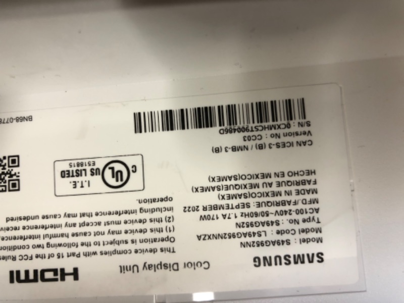 Photo 7 of SAMSUNG 49" Odyssey Neo G9 G95NA Gaming Monitor, 4K UHD Mini LED Display, Curved Screen, 240Hz, 1ms, G-Sync and FreeSync Premium Pro, LS49AG952NNXZA, White & Black Black & White 49-inch Neo G9 G-Sync and FreeSync 240Hz